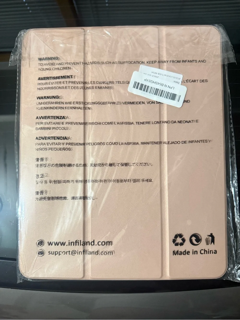 INFILAND Rose Gold-pink Tablet iPad Pro 12.9”Case